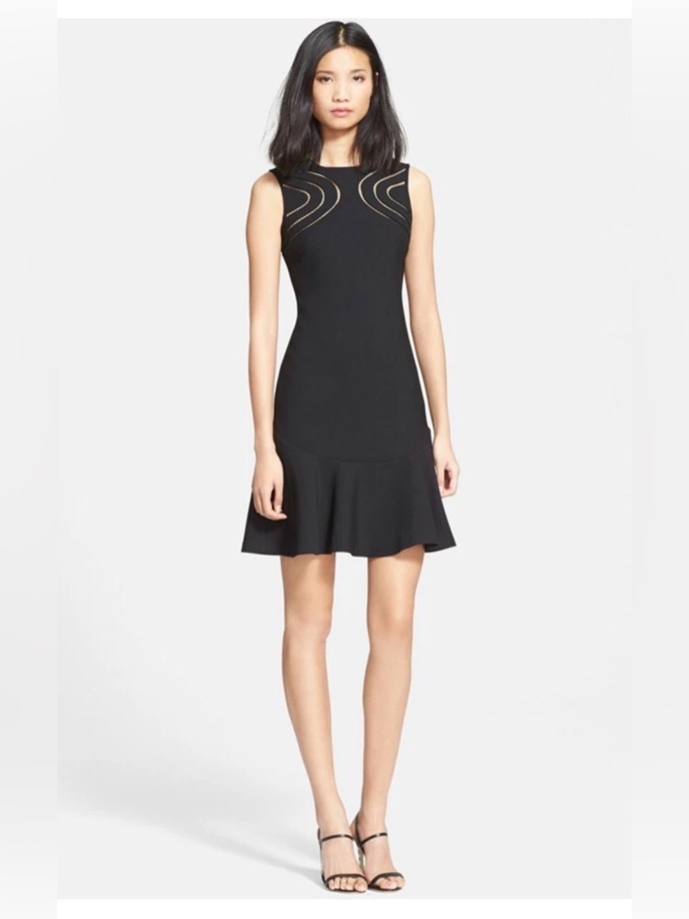 Diane von Furstenberg Black Sleeveless Fit & Flare Dress – Size 4